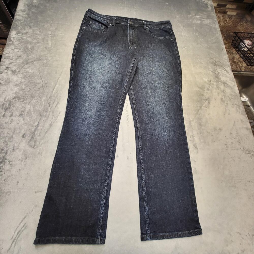 Buffalo David Bitton‎ Jeans Mens 38x32 Blue Dark Wash Straight Relaxed Denim